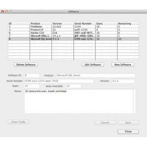 Software Data Window
